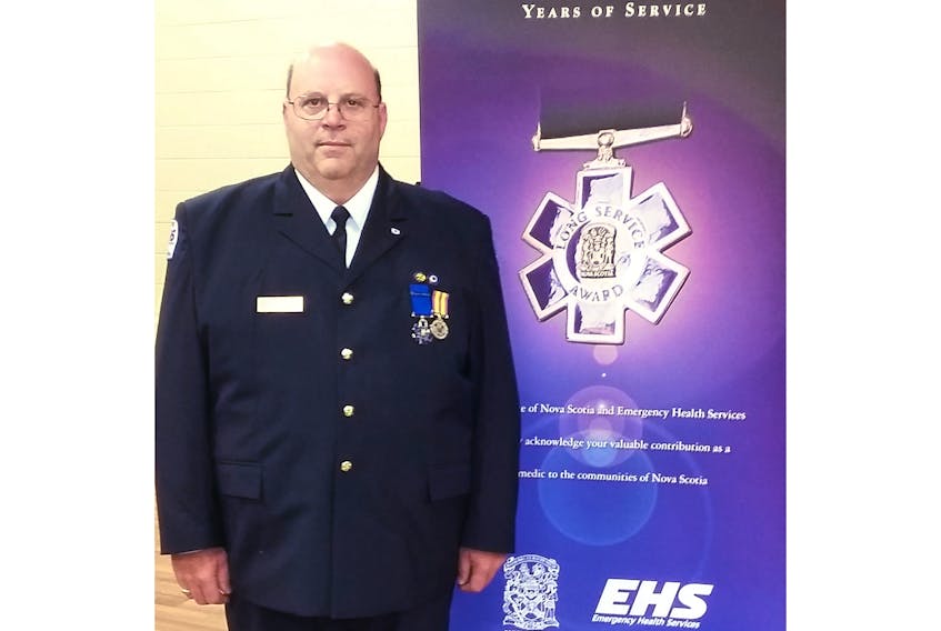 Paramedic Michael Morton was recently awarded with a 30-year long service award in Halifax.