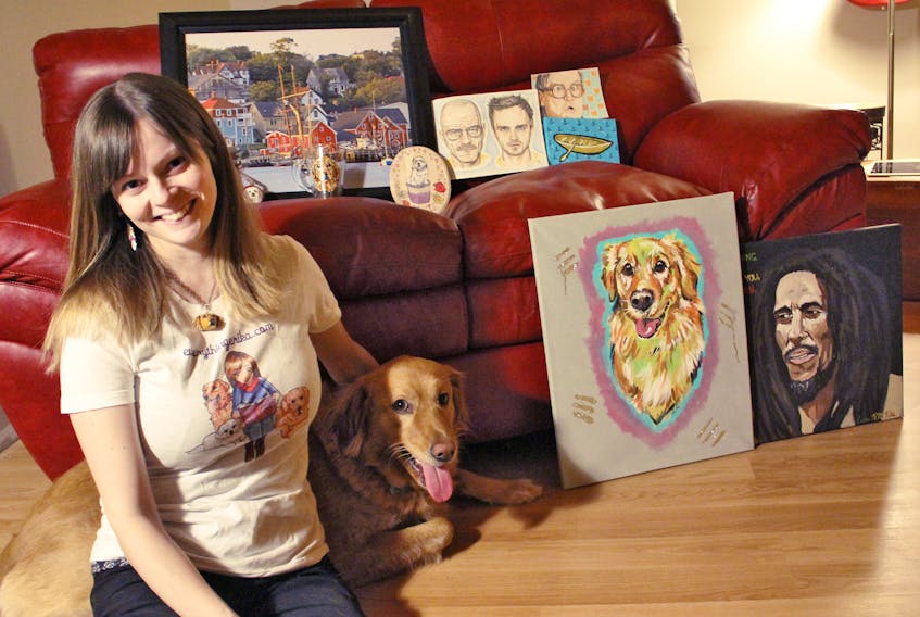 Erika Pitts of Everything Erika has an online shop featuring her art and also takes commissions, especially for pieces featuring someone’s pet. To her, art is also a form of therapy, helping her cope with her anxiety and depression.