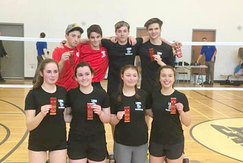 Liverpool Regional High School’s intermediate badminton team recently came away with a first-place finish in districts, and the successfully played in regionals.