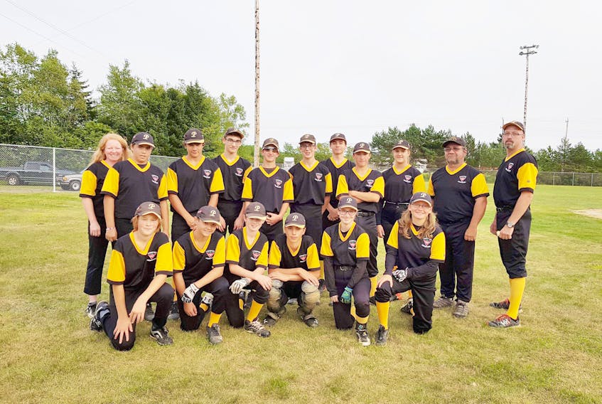 The Liverpool Baseball Club is hoping to form two 11U baseball teams this year, one for the Bluenose League and one for the Southwest League. As a result, the club is looking for more players, with registration on March 20. Pictured here are members of last year’s 18U team.