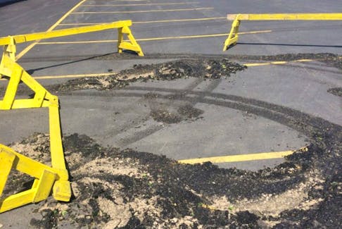 The wheels of a transport truck that had been illegally parked at the St. Joseph’s Church in Grand Falls-Windsor caused an estimated $10,000 in damage.