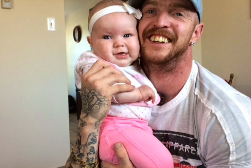 Ryan Archie Saunders has been sober for 31 months now, pictured with his daughter who is his main motivation for him to stay sober.