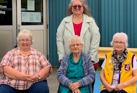 The Stephenville Lioness Club is dissolving after 67 years of service. Four of the club’s remaining members (seated, from left) Ada Shave, Mary Forsey and Minette Shave and Suzanne Cormier (standing) got together on recently for one of the club’s final functions. Missing from photo are Val Hulan and Marjorie Power. 