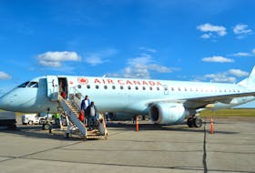 An Air Canada flight disembarking at the J.A. McCurdy Sydney Airport at an earlier date. Air Canada has announced the suspension of their Sydney to Halifax service has been extended until Jan. 10, 2020, worrying airport officials. Sharon Montgomery-Dupe/Cape Breton Post