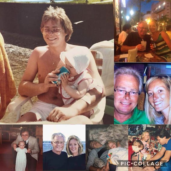 A photo collage of special moments shared between Alanna Jenkins and her Dad Dan Jenkins. The collage is posted among Alanna's Facebook photos.