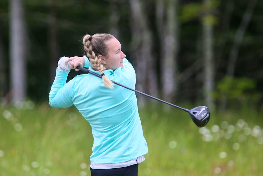 Allison Chandler rallied from seven strokes down to capture the Nova Scotia Golf Association women's amateur title on Sunday at Oakfield Golf and Country Club. Tim Krochak/ The Chronicle Herald.