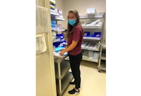 Rylee Power spends her Friday nights at the Queen Elizabeth Hospital, helping to do COVID screening.