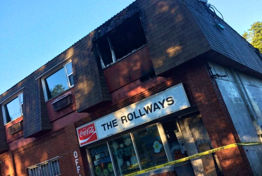 The Rollways Motel in Springhill following a n Aug. 8th fire. The provincial fire marshall's office is investigating. 