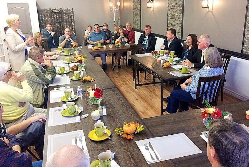 Former New Brunswick Conservative MP Rob Moore and sitting MPs Shannon Stubbs and John Brassard were in Amherst on Thursday to gather input from Amherst area business leaders about the Liberal government’s proposed tax changes.