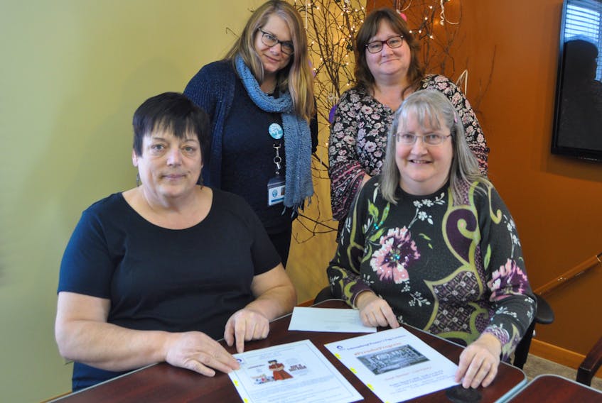 Plans are taking shape for International Women’s Day activities in Amherst on Friday, March 9. Among the committee members are (front, from left) Karen LeBlanc, Lisa Emery, (back) Jen Cormier and Dawn Ferris.