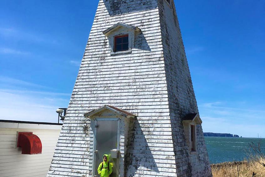 Jessica Wheaton and her family paid a recent visit to the Cape Sharp lighthouse. She has spurred community interest in making sure the lighthouse continues to operate for years to come.