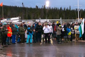 The blockade at the Muskrat Falls site outside Happy Valley-Goose Bay in October of 2016. - FILE PHOTO