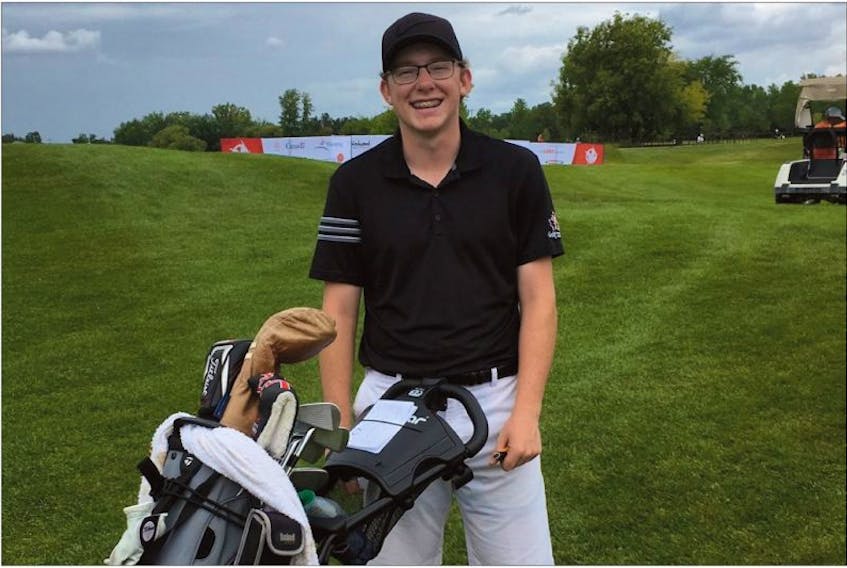 What already had been a successful golf season got a little better for Andrew Bruce Monday with a first-place finish in the Tely Tour Championship at Twin Rivers course.