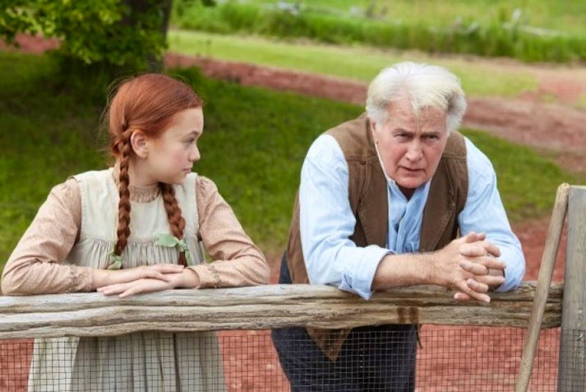 Ella Ballentine as Anne and Martin Sheen as Matthew are shown in a scene from “Lucy Maud Montgomery’s Anne of Green Gables’’ that aired on YTV this past February. Plans for a second movie are in the works, according to an entertainment website.