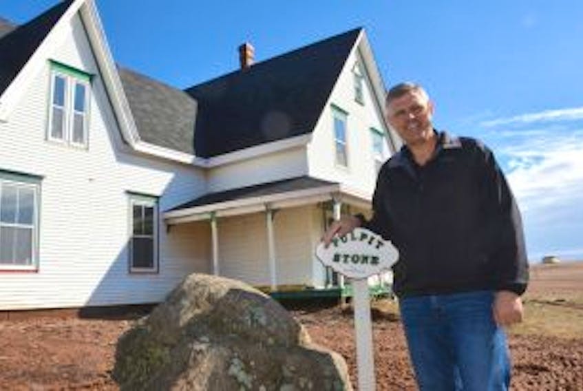 ['<p>Paul Montgomery stands outside what was the home of his great great-grandfather, Senator Donald Montgomery, who was also the grandfather to acclaimed author L.M. Montgomery. Paul and his wife, Michelle, are restoring the home, the inspiration for Anne Shirley’s marital house, Ingleside, into a bed and breakfast and country inn.</p>\n<p>&nbsp;</p>']