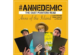 The East Pointers continue #Annedemic to the delight of their #fAnnesofGreenGables with a weekly reading of Anne of the Island, live on Fridays on their Facebook page.