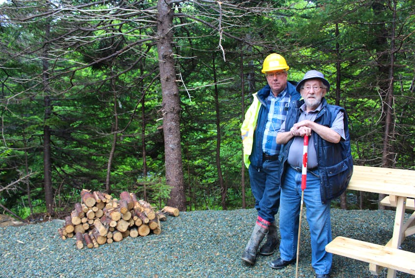 Dan Walker (left) and his father Lloyd Walker are shown on family land that has been developed into the Waterford River Valley Campground in Mount Pearl. TELEGRAM FILE PHOTO