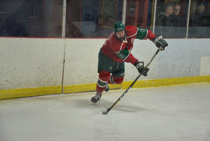 Kensington Wild defenceman and assistant captain Zac Arsenault scored important back-to-back goals in Saturday night's game against the Charlottetown Pride. The Wild won the New Brunswick/P.E.I. Major Midget Hockey League game in Kensington 6-1.