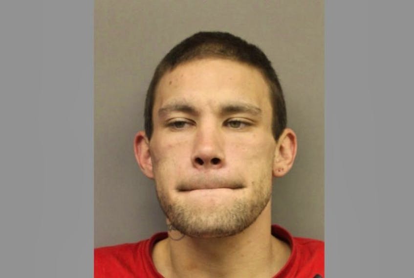 Justin Cody Dempster, wanted in a series of break, enters, and thefts, was arrested at a residence in Cornwallis Park Tuesday morning. 