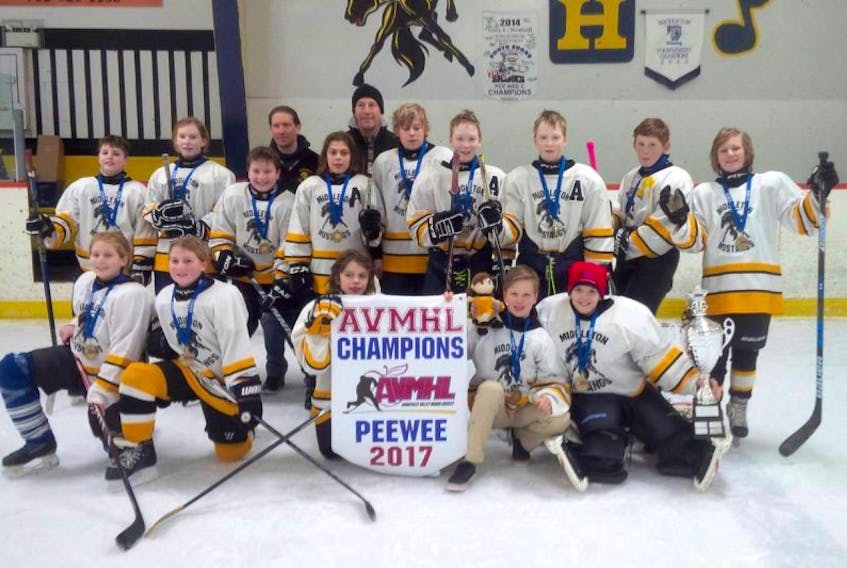 The Middleton Peewee C hockey team is in the finals for Rogers Hometown Cheer Contest – one of 24 teams from across Canada up for the big prize.
