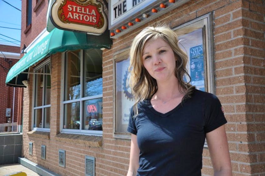 Capital Pub assistant manager Megan Giffin is ready for the business boost that comes with opening an outdoor section at the Commercial Street location in downtown Middleton during the warmer weather.