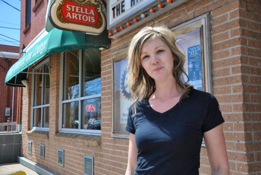 Capital Pub assistant manager Megan Giffin is ready for the business boost that comes with opening an outdoor section at the Commercial Street location in downtown Middleton during the warmer weather.