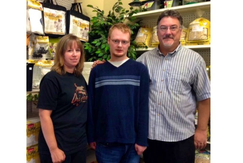 The Branscombes – Michelle and Gerald, with son Joshua – believe their business, Ascension Pet Needs and More, should be about more than making money. They actively work to help young people in the community and also to offer Canadian products, many of which are produced locally.