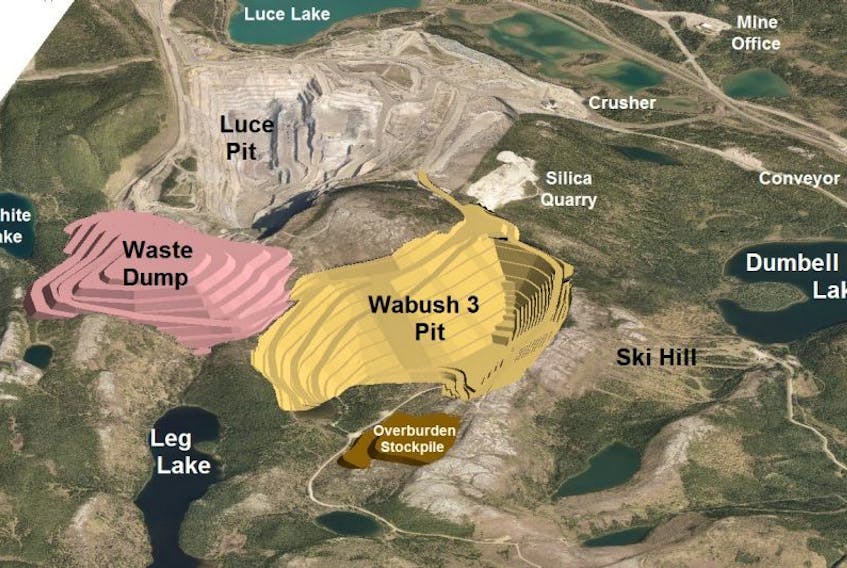 A concept drawing of what the Wabush 3 mine will look like.