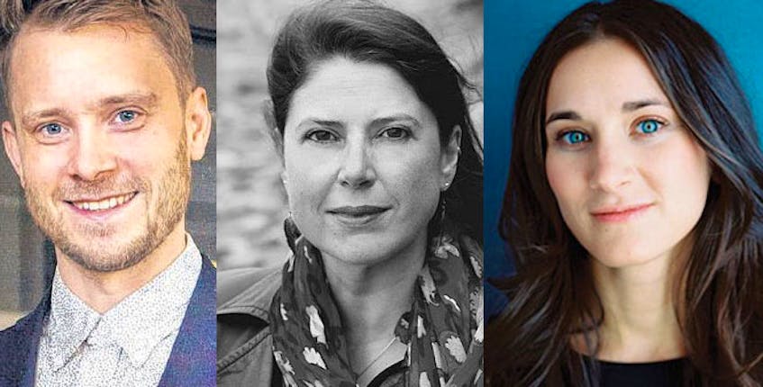 Nova Scotians Sydney Smith, Jo Treggiari and Hannah Moscovitch are among the finalists announced Wednesday in the 2019 Governor General’s Literary Awards. - photos by Katariina Jarvinen,  Madeleine Kendall, Tarragon Theatre