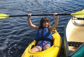 Aviana Delisle, 8, enjoys kayaking at Pictou Lodge just hours before her accidental death in the family's Lower Sackville backyard.