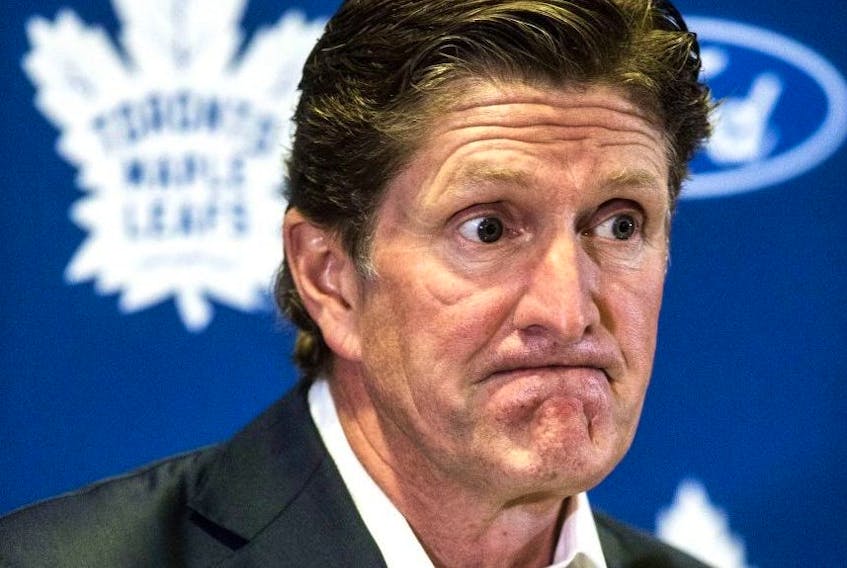 Coach Mike Babcock holds press conference. Toronto Maple Leafs open training camp at the MasterCard Centre in Toronto on Thursday September 13, 2018. 