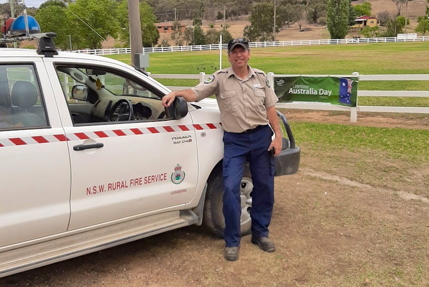 Joe Russell, a member of the Department of Fisheries and Land Resources wildfire suppression staff, spent 38 days in Australia helping with the effort to combat wildfires. CONTRIBUTED