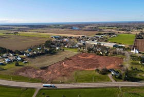 Corey Ross/Century 21 Northumberland Realty
An aerial view of the Bedeque and Area Minor Baseball Association’s new field in Bedeque along Route 1A. It is hoped the first pitch will be thrown in August 2021.