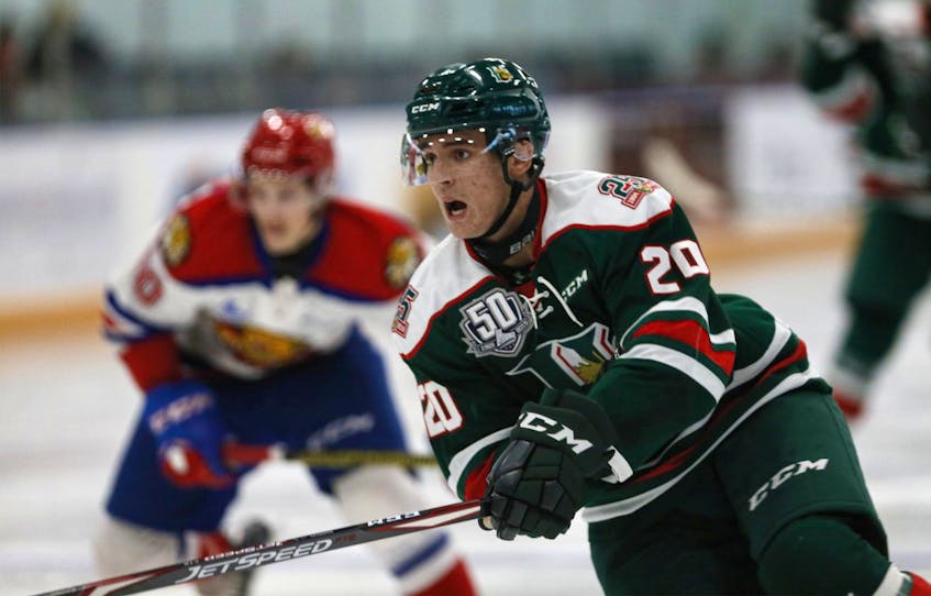 Defenceman Justin Barron is one of five members of the Halifax Mooseheads who is a candidate for the Canadian world junior team. (TIM KROCHAK/Chronicle Herald)