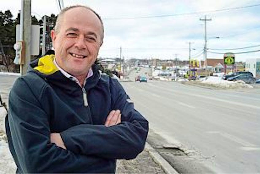 ['Barry Petten, the MHA for the electoral district of Conception Bay South, is shown on Friday morning in downtown Manuels across from his constituency office which is located in the Villa Nova Plaza on the main highway along Route 60.<br /><br />']