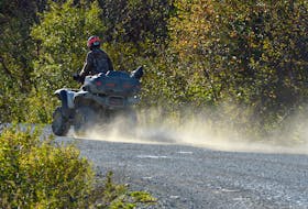 An ATV on Power’s Road in Goulds Tuesday afternoon. Terry Casey says an ATV killed his dog Lucy and the driver then left the scene. Keith Gosse/The Telegram
