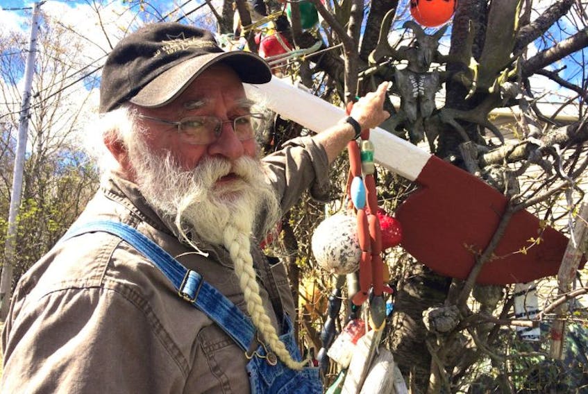 Over the last year Gander resident Charlie Falk has been displaying items he has obtained through beachcombing and friends.