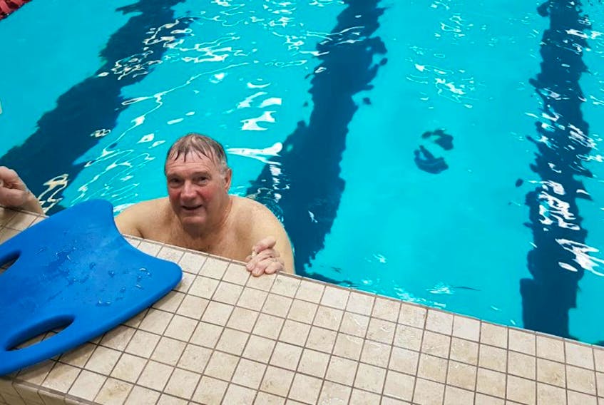 Gander resident Aubrey Anstey undertook a 10-kilometre swim – 400 lengths of the Arts and Culture Centre pool – on March 17 to support Swim for Hope.