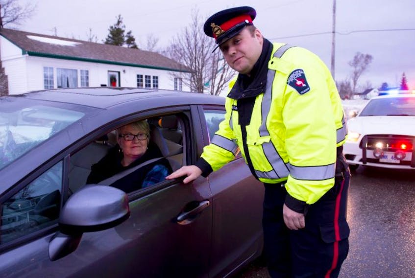 Brenda Ball was rewarded for sticking to the speed limit on Elizabeth Dr..