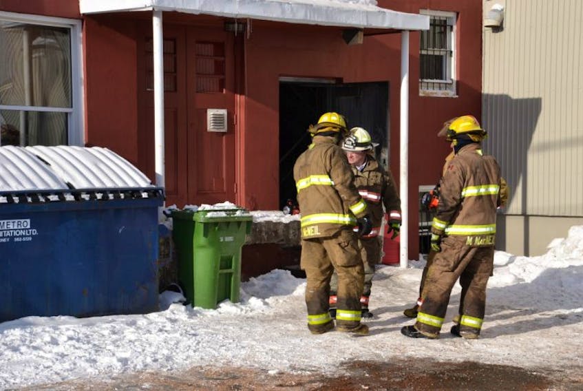 Members of the Sydney fire service responded to a fire at the Bean Bank on Jan. 8, morning. The fire, which originated in the furnace room, caused some damage to the building. No one was injured in the fire, which occurred at about 8 a.m. as staff were getting ready for the business day.