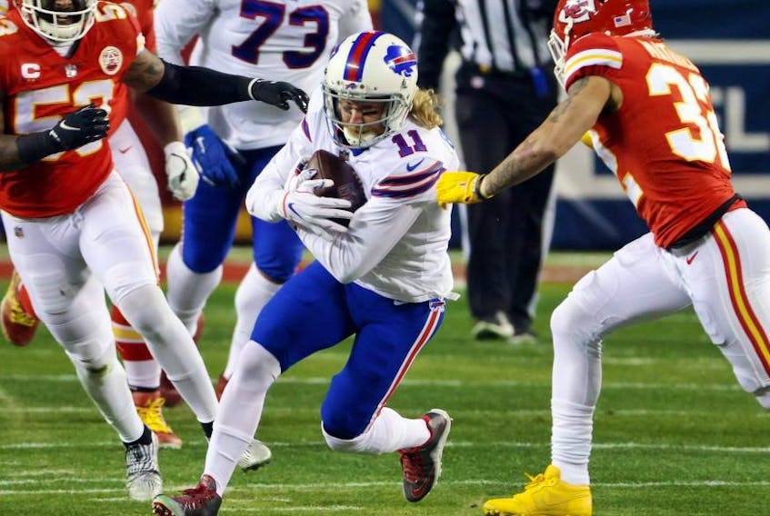 In Sunday’s AFC Championship game loss to the Kansas City Chiefs, previously injured Cole Beasley led the Buffalo Bills with seven catches for 88 yards. Getty images