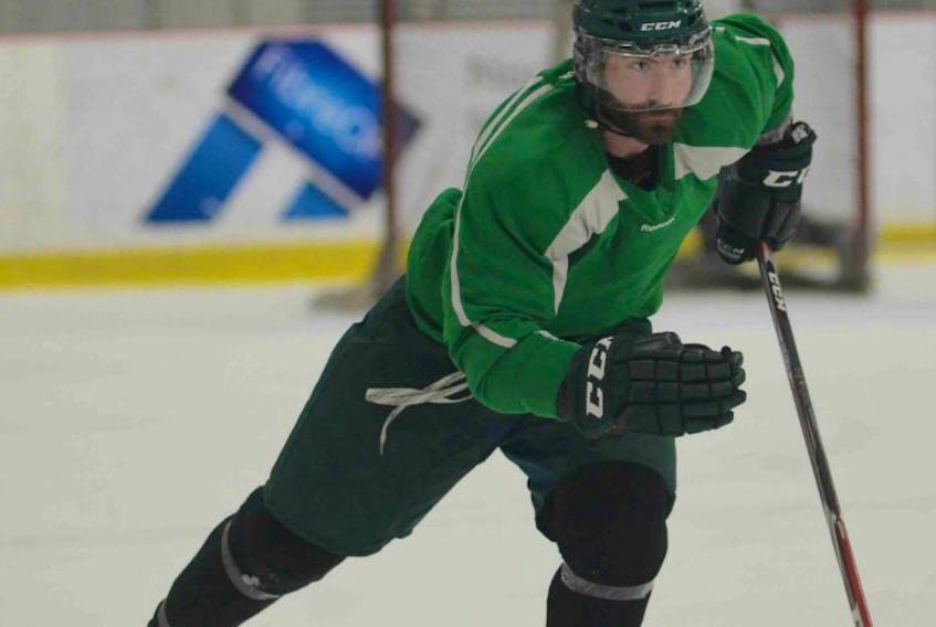 <p>Beni Berisha is in his second year with the UPEI Panthers men’s hockey team.</p>
