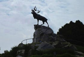 <p>The Caribou statue at Beaumont Hamel.</p>