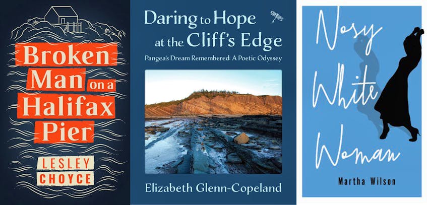 Covers of Nosy White Woman, Broken Man on a Halifax Pier and Daring to Hope at the Cliff's Edge