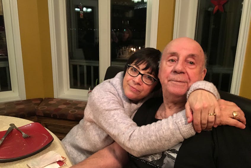 Trudy Stuckless and her father, James Cooper, during Stuckless’ birthday in 2018. Photo courtesy Trudy Stuckless 
