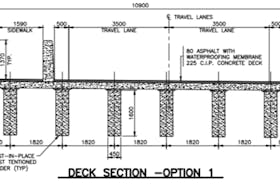 A drawing of the option council decided to proceed with for the bridge replacement.