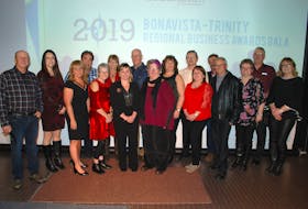 Award winners from the 2019 Bonavista-Trinity Regional Chamber of Commerce awards gala.