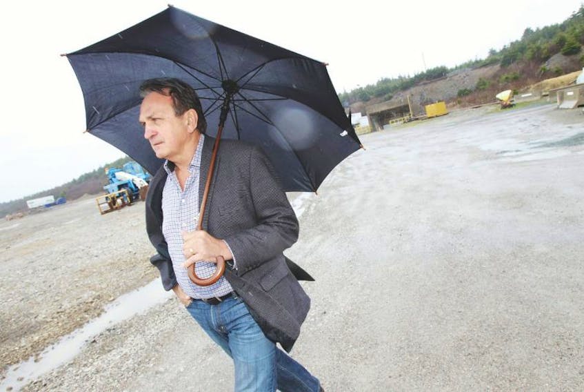 Val Istomin, a representative with Xstrata Coal, walks the Donkin Mine site in this 2012 file photo.