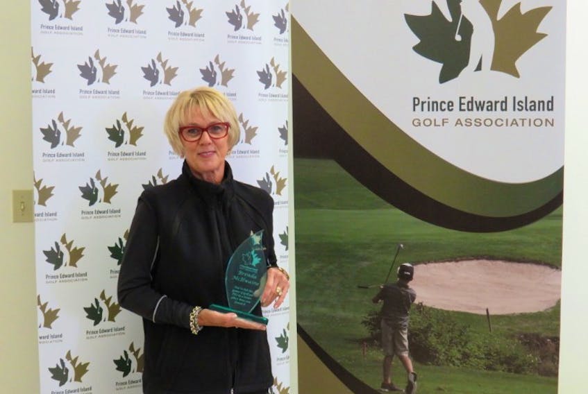 Brenda McIlwaine of Belvedere was recognized in late November for her 10 years as a volunteer with the P.E.I. Golf Association.