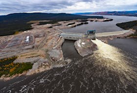 Aerial View of the Muskrat Falls site – looking upstream. - Contributed
